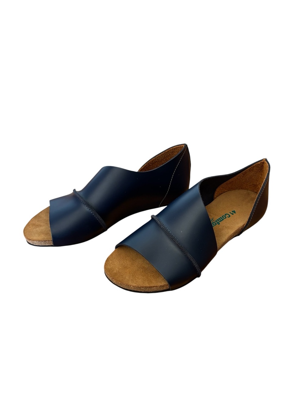 Comfortfusse Comfortfube Womens Navy Blue Linda Leather Sandals Comfort